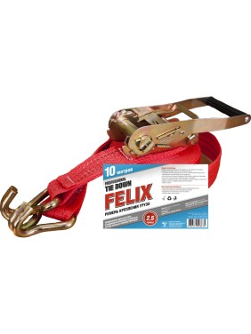 Стяжка крепления груза FELIX крюк, 10 м, 2.5 т 411040055