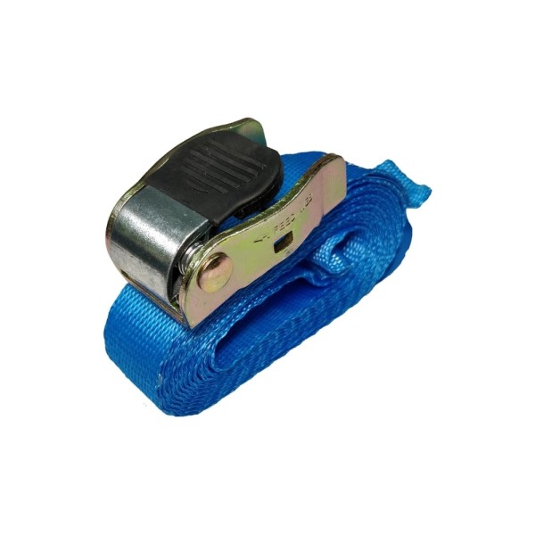 Стяжной ремень с пружинным замком UVE 600 daN, 3 м, 25 мм, синий RS-25-600-3-blue