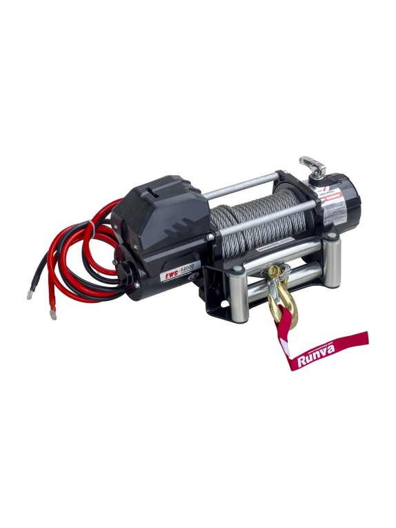Автомобильная электрическая лебёдка RUNVA 12V Magnum 12000 lbs 5443 кг стальной трос EWD12000F