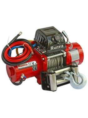 Автомобильная электрическая лебёдка RUNVA 12V 9500 lbs 4350 кг короткий барабан 9.5XS