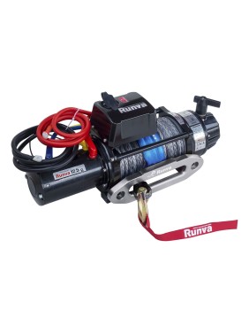 Электрическая лебёдка RUNVA 24V 12500 lbs 5670 кг влагозащищенная синтетический трос EWB12500SSR24V