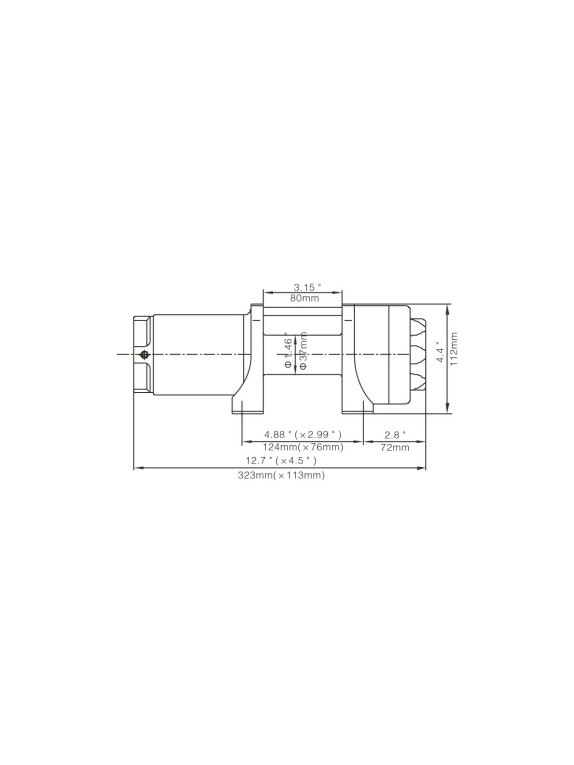 Электрическая лебёдка RUNVA 12V 2500A lbs 1140 кг синтетический трос EWP2500ASR