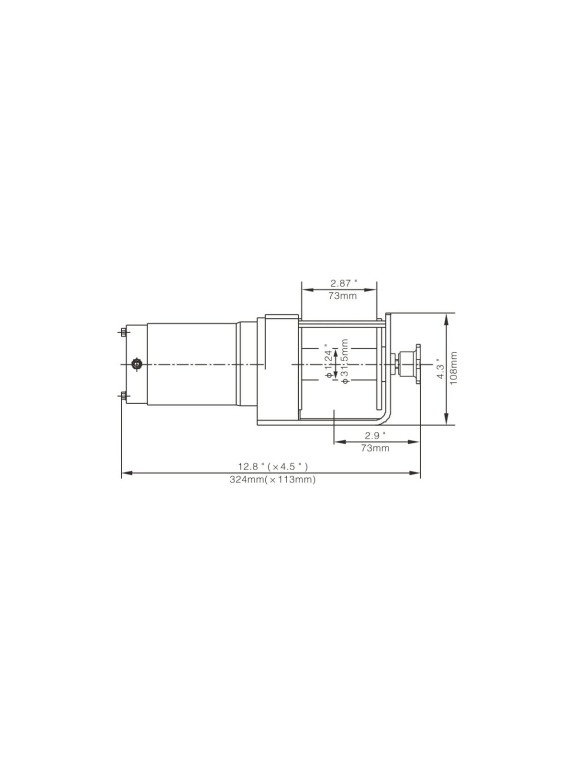 Электрическая лебёдка RUNVA 12V 3000A lbs 1361 кг EWX3000A