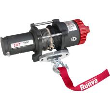 Электрическая лебёдка RUNVA 12V 3500A lbs 1588 кг синтетический трос EWT3500ASR