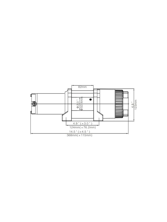 Электрическая лебёдка RUNVA 12V 3500A lbs 1588 кг синтетический трос EWT3500ASR