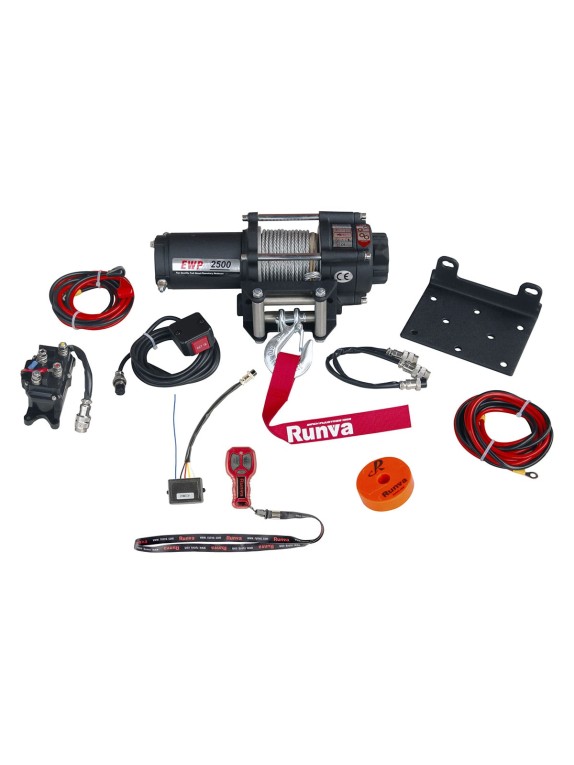 Электрическая лебёдка RUNVA 12V 2500A lbs 1140 кг EWP2500A