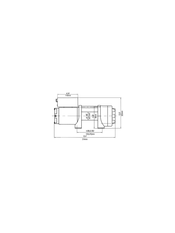 Электрическая лебёдка RUNVA 12V 2500A lbs 1140 кг EWP2500A