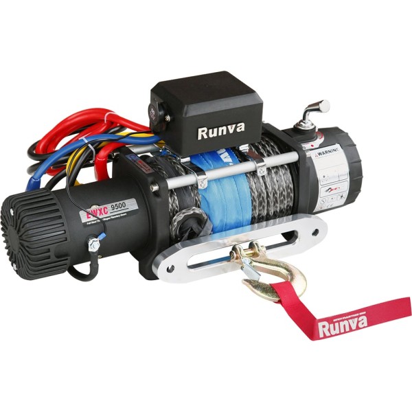 Электрическая лебёдка RUNVA высокоскоростная 24V 9500 lbs 4350 кг EWXC9500SSR24V