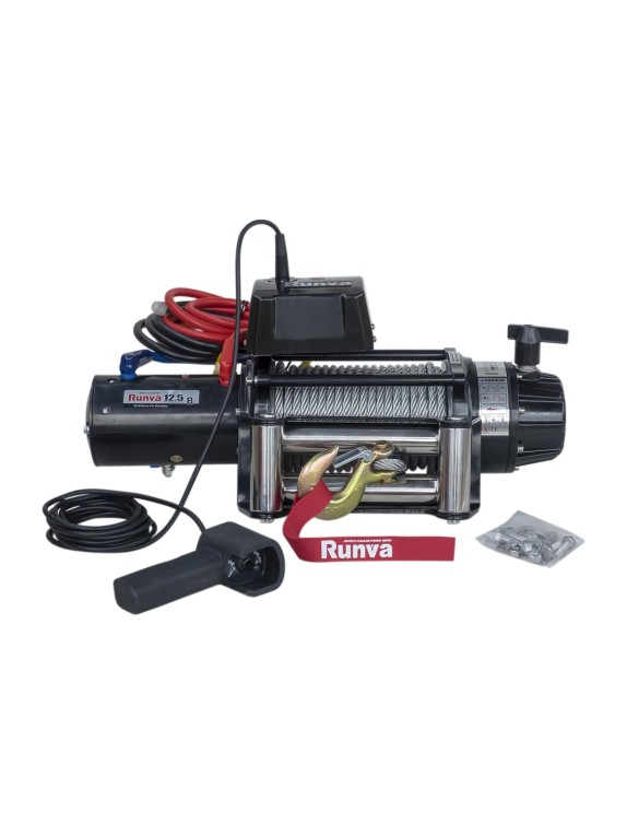 Электрическая лебёдка RUNVA 24V 12500 lbs 5670 кг влагозащищенная EWB12500S24V