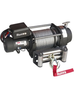 Электрическая лебёдка RUNVA индустриальная 24V 17500 lbs 7960 кг EWN17500U24V