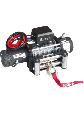Электрическая лебёдка RUNVA 24V 12000 lbs 5443 кг стальной трос EWX12000S24V