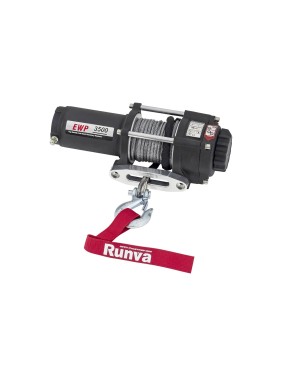 Электрическая лебёдка RUNVA 12V 3500A lbs 1588 кг синтетический трос EWP3500ASR