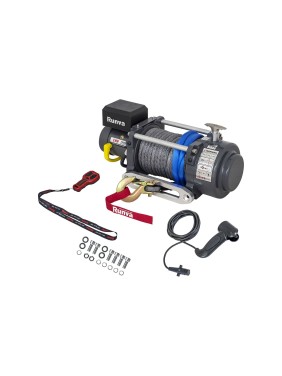 Электрическая лебёдка RUNVA индустриальная 24V 15000 lbs 6800 кг синтетический трос EWN15000USR24V