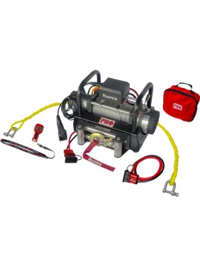 Переносная лебедка с площадкой и проводами РИФ 9500S стальной трос EWX9500S-KIT2