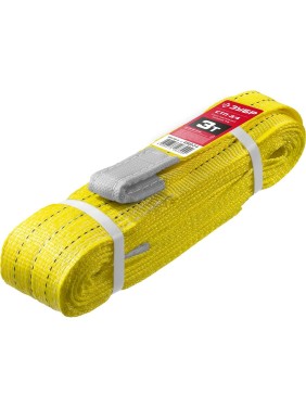 Текстильный петлевой строп ЗУБР СТП-3/4, желтый, г/п 3 т, длина 4 м 43553-3-4