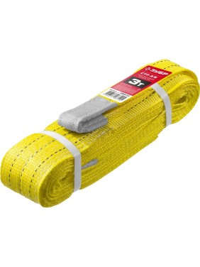 Текстильный петлевой строп ЗУБР СТП-3/5, желтый, г/п 3 т, длина 5 м 43553-3-5