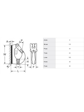 Крюк привариваемый 3.0 т Haklift KAKO03