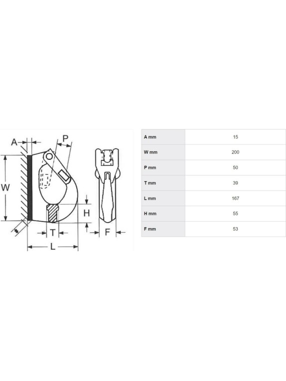 Крюк привариваемый 10.0 т Haklift KAKO10