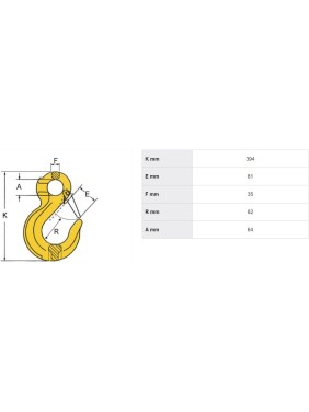 Крюк с предохранителем 21.2 т Haklift SALK26