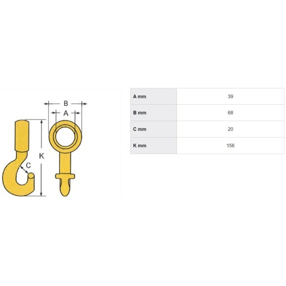 Крюк скользящий 3.15 т Haklift LIUA10