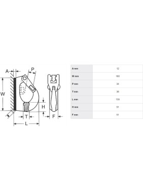 Крюк привариваемый 8.0 т Haklift KAKO08