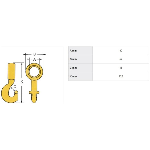 Крюк скользящий 2.0 т Haklift LIUA78