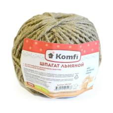 Льняной шпагат Komfi 50 м, 1250 текс, бурый 86308