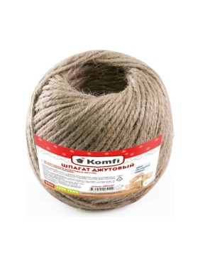 Джутовый шпагат Komfi 50 м, 1200 текс, бурый 124640