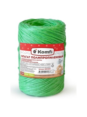 Полипропиленовый шпагат Komfi 100 м, 1000 текс, зеленый 117926