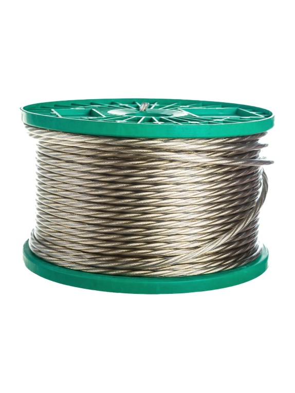 Стальной трос в ПВХ оплетке BEFAST DIN3055 4/5, 100 м TCPVC0405100S