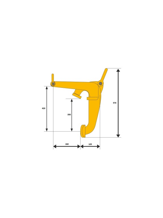 Захват для бочек TEHNOLIFT тип YQC, 0.6 т 4687202158638