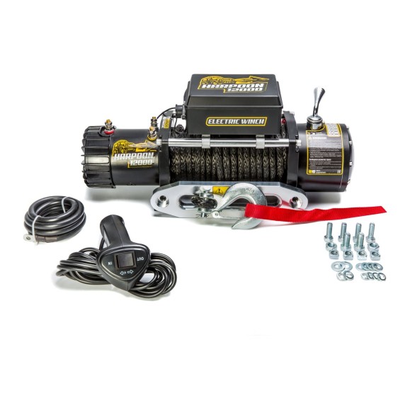 Автомобильная лебедка Harpoon 12000 12 В, с синтетическим тросом W1991