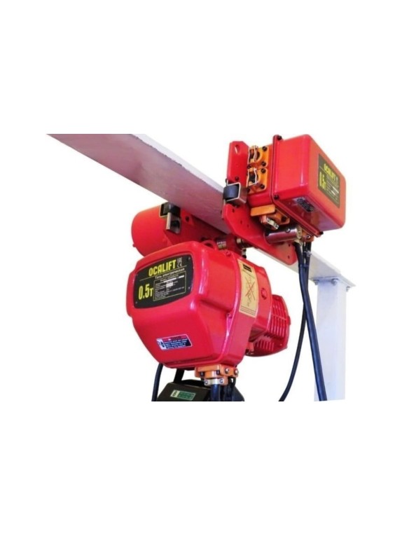 Цепная передвижная электрическая таль OCALIFT 005-01s г/п 0,5Т, высота 12м, 380в OCA00501ST12m