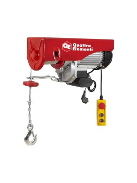 Электрическая таль QUATTRO ELEMENTI TL-1000 1600 Вт, 500/1000 кг, трос 12 м, блок полиспаст в компл. 793-701