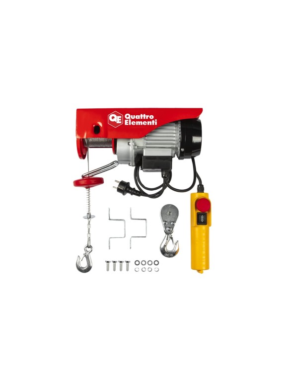Электрическая таль QUATTRO ELEMENTI TL-250 550 Вт, 125/250 кг, трос 12 м, блок полиспаст в компл. 793-688