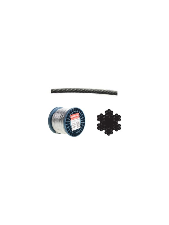 Стальной трос STARFIX круглопрядный SWR М10 DIN 3055 бухта 100 м SMP-53680-100