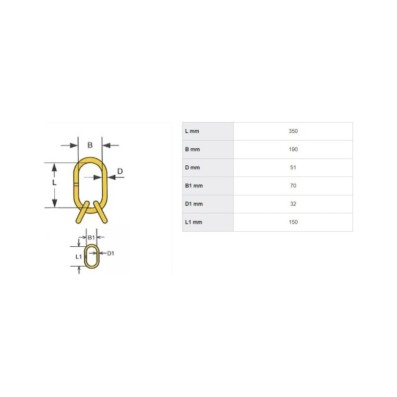 Подъёмные звенья HAKLIFT для 3- и 4-ветвевых цепных строп NRLI20