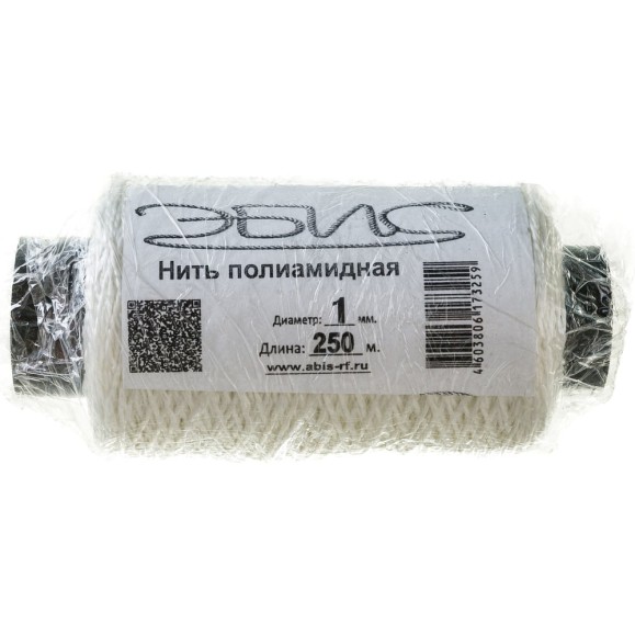 Нить ЭБИС 250 м белая п/а 1мм 73259