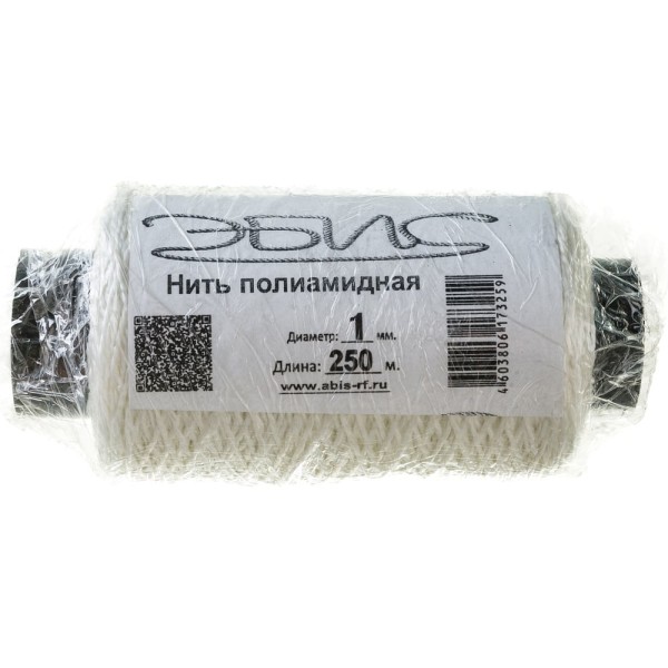 Нить ЭБИС 250 м белая п/а 1мм 73259
