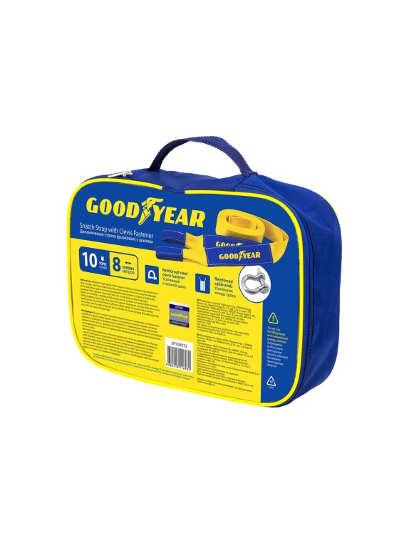 Динамическая стропа Goodyear рывковая, с шаклом, 10 тонн, 8 метров GY004013