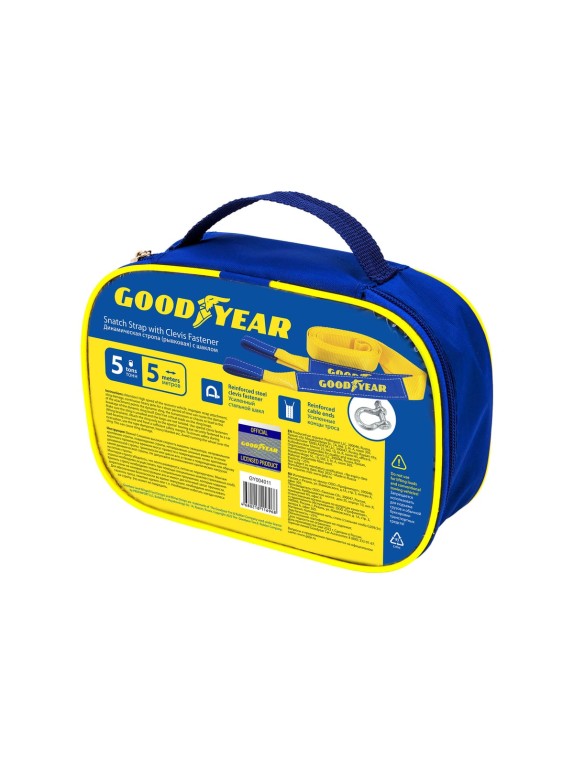 Динамическая стропа Goodyear рывковая, с шаклом, 5 тонн, 5 метров GY004011