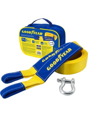 Динамическая стропа Goodyear рывковая, с шаклом, 7 тонн, 6 метров GY004012