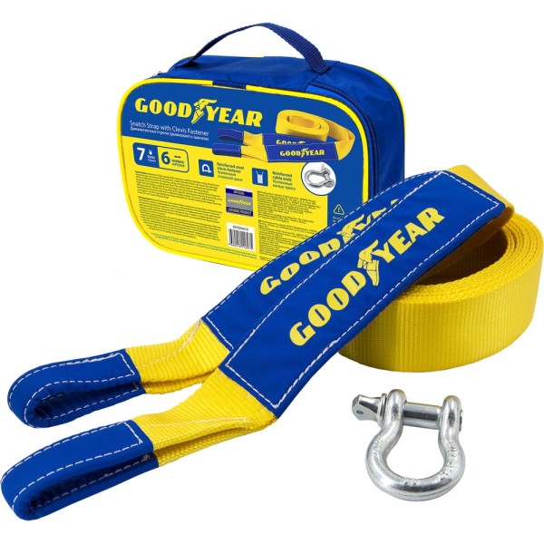 Динамическая стропа Goodyear рывковая, с шаклом, 7 тонн, 6 метров GY004012