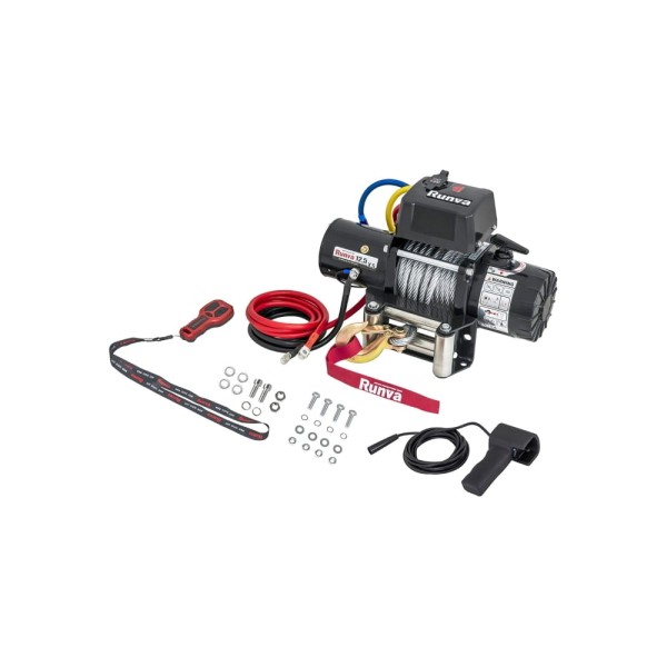 Электрическая лебёдка Runva 12V 12500 lbs 5670 кг короткий барабан стальной трос 12.5XS