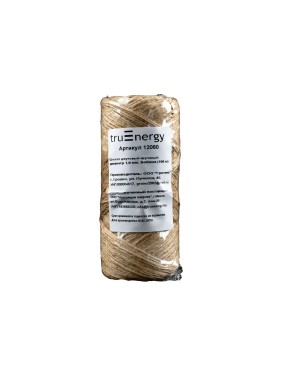 Крученый джутовый шпагат truEnergy 1 мм, бобина, 100 м 12060