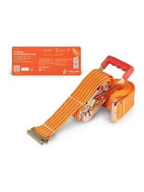 Ремень крепления груза для ЕВРОФУРЫ Airline 3,6 м, 5/10 т, ширина 55 мм, с рельсовым креплением (крючки "ласточка") AS-T-18E