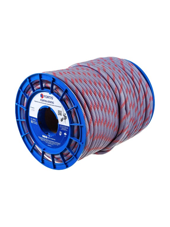 Веревка АзотХимФортис Fortis Static ВВС 48-ми прядная, 11 мм, 100 м 71835