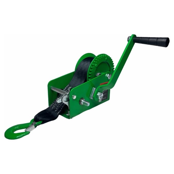 Ручная барабанная лебедка HITCH HW 1350 кг, лента 10 м SZ073171