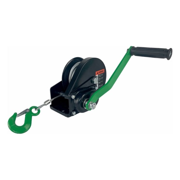 Ручная барабанная лебедка HITCH с тормозом HWB 1100 кг, канат 10 м SZ073178