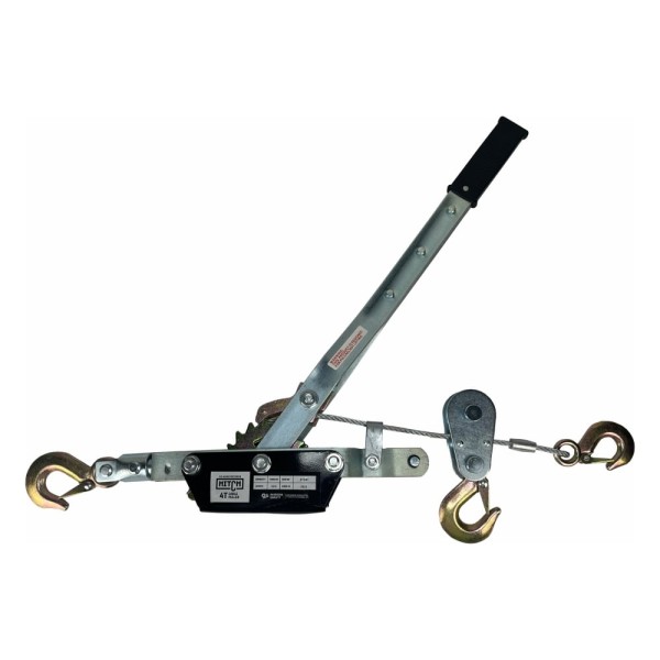 Гаражная рычажная лебедка HITCH CP 4002 4000 кг, канат 3 м, двойной храповый механизм SZ073186